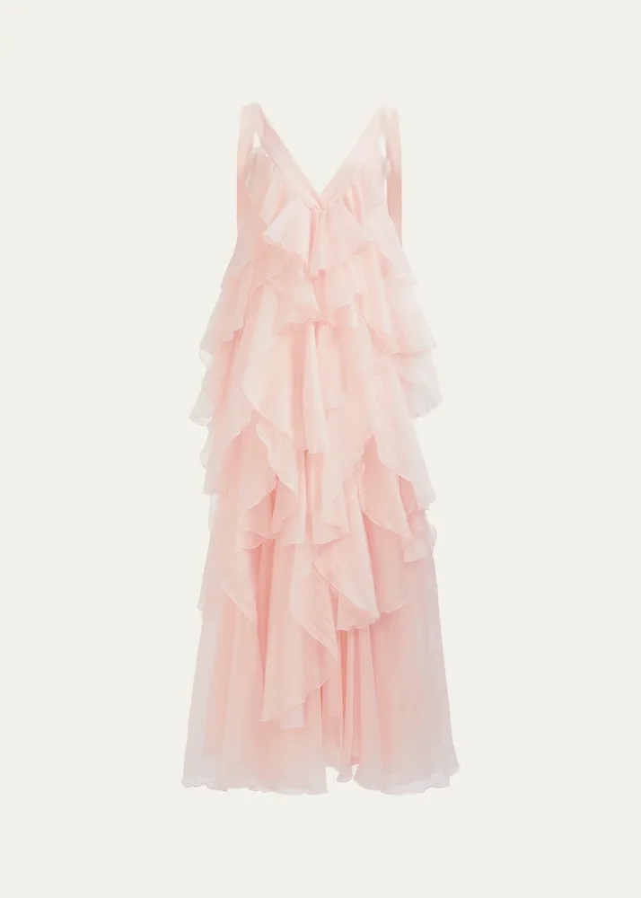 Athena Tiered Ruffle Gown