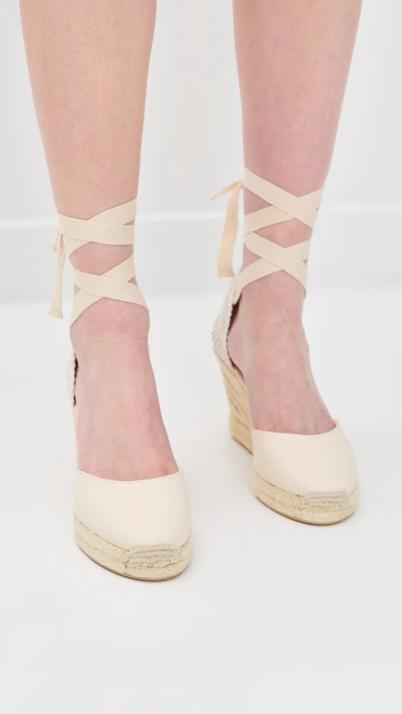 Marseille Wedge Espadrilles (Ivory)