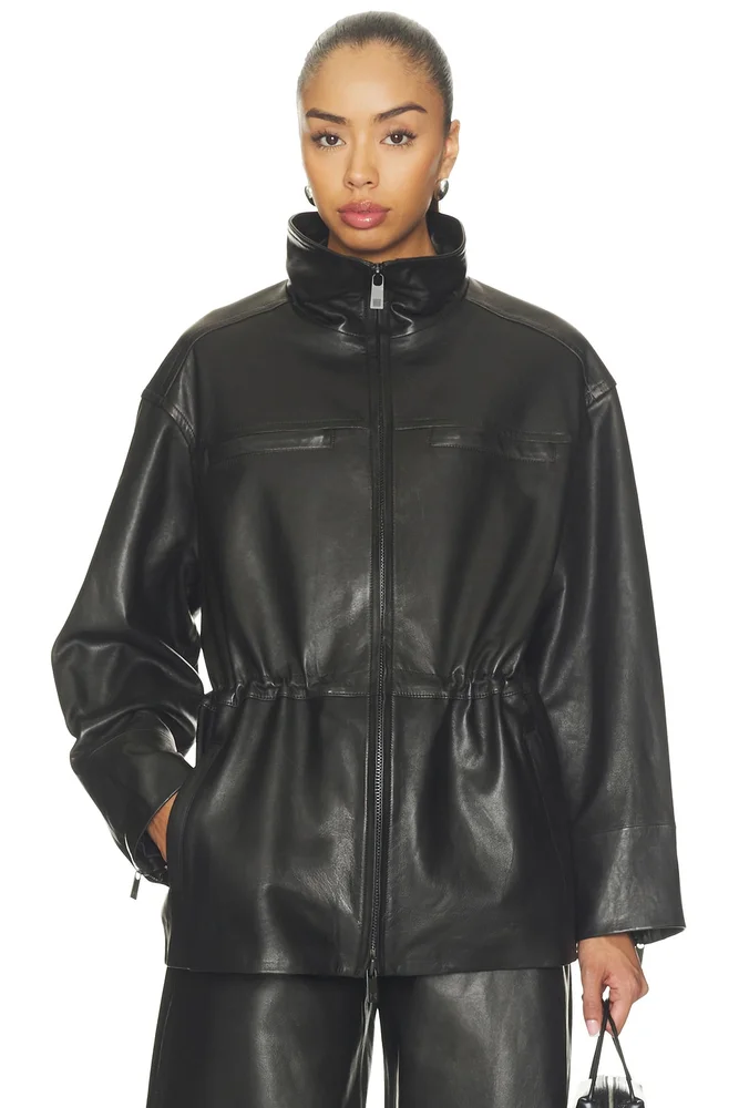 Niko Leather Parka Jacket
