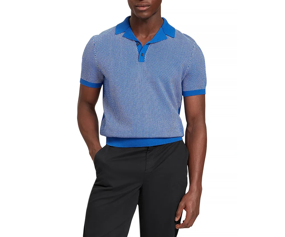 Gregry Textured Knit Polo Shirt
