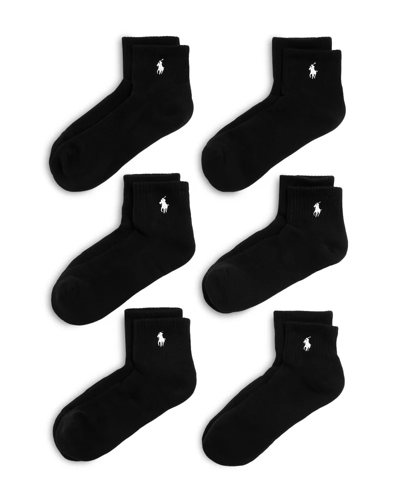Cotton Blend Performance Quarter Socks, Pack of 6