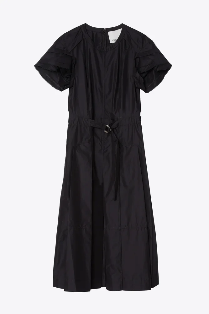 Cascade Petal Sleeve Shirt Dress