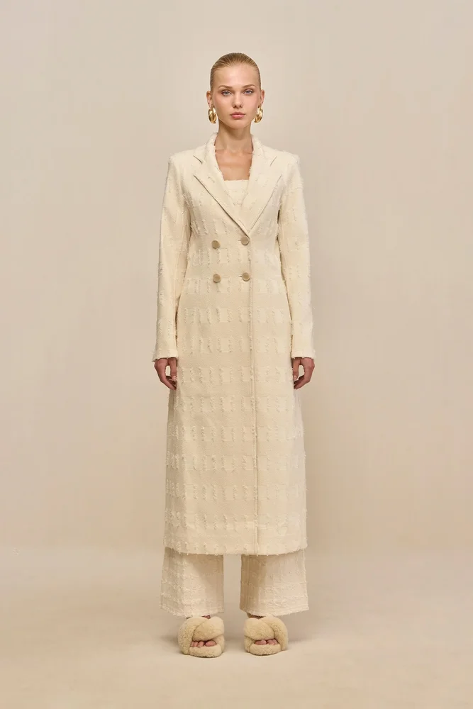 DILAN COAT - OFF WHITE MULTI