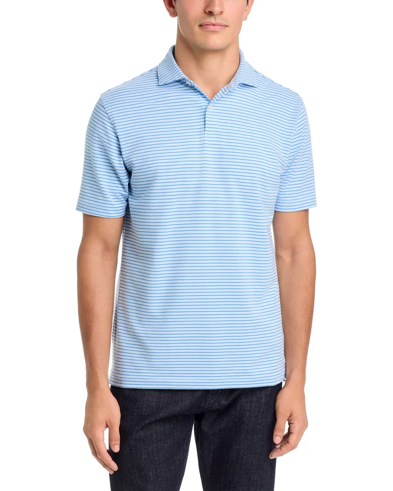Albatross Stripe Cotton Blend Polo Shirt