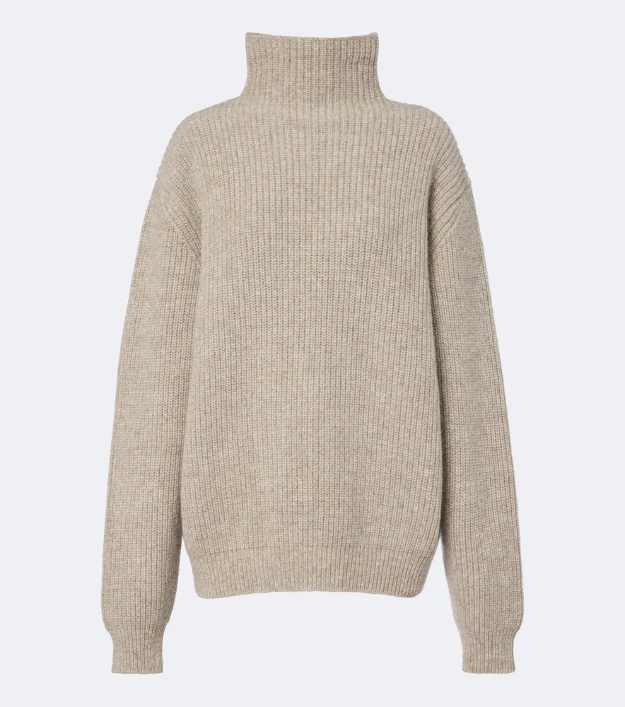 Alpaca and yak turtleneck sweater