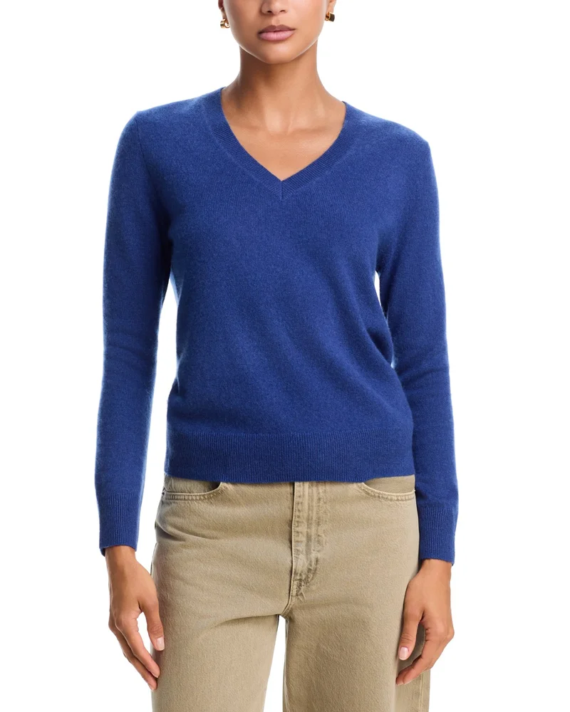 100% Cashmere V Neck Sweater