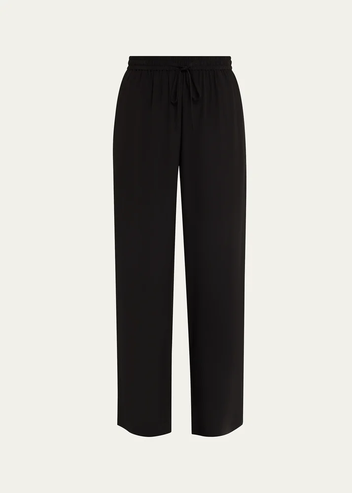 Silk Drawstring Trousers