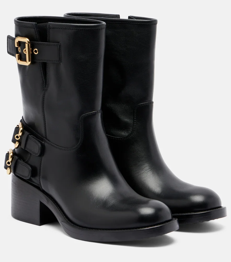 Dakota leather biker boots