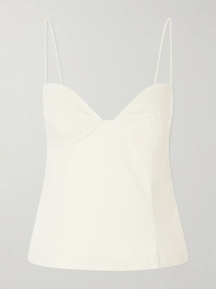 studio stretch cotton blend poplin camisole