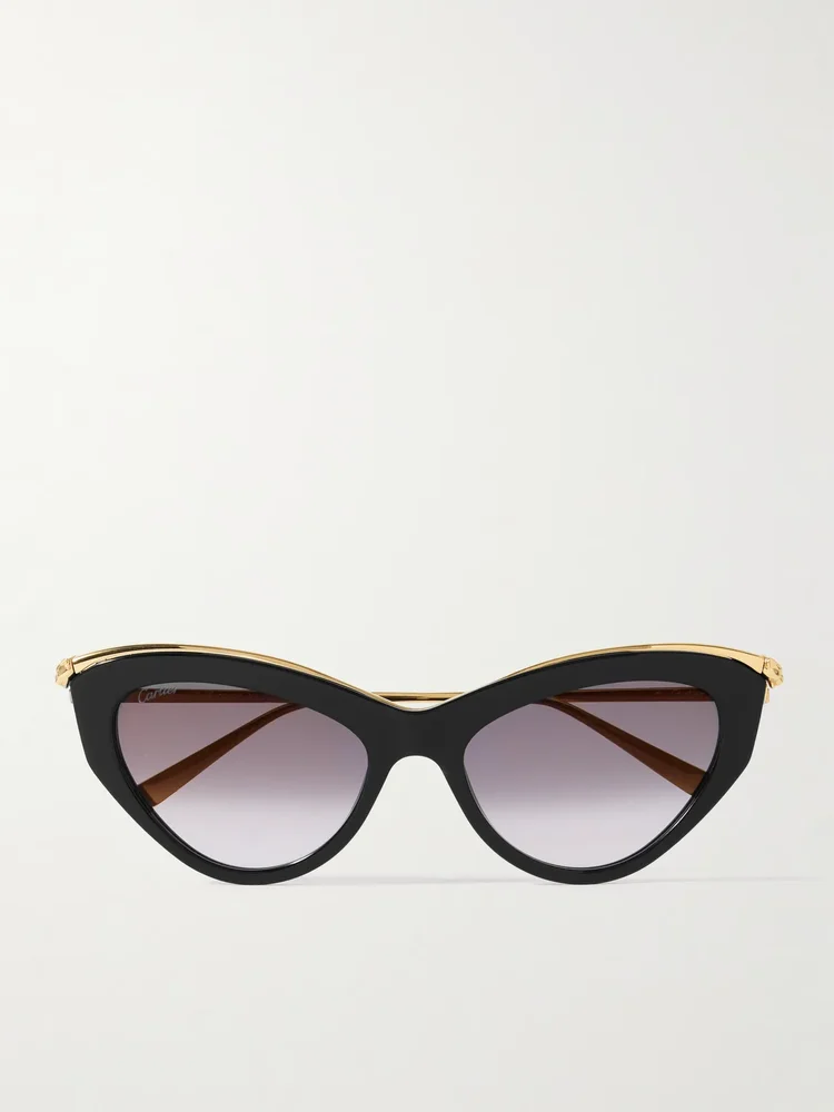 Panthère Classic cat-eye acetate and gold-tone sunglasses