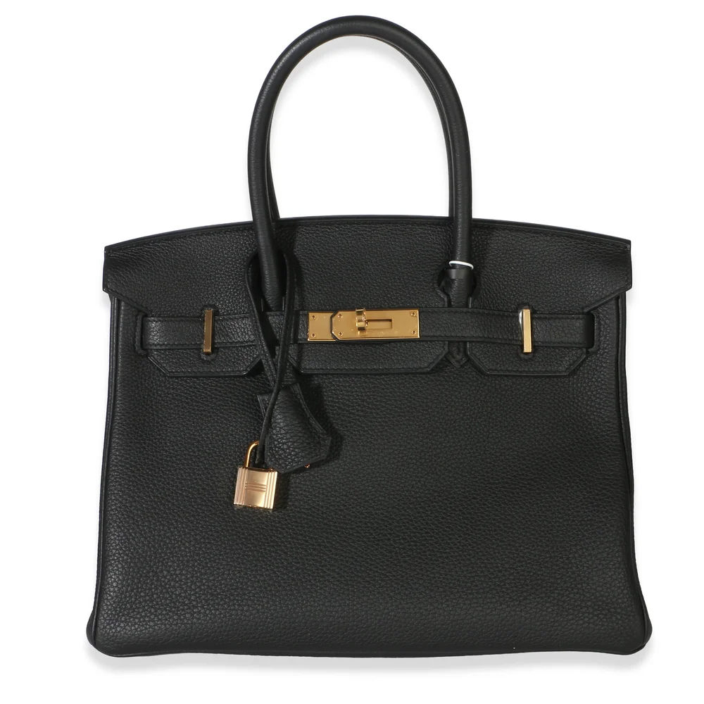 Togo Birkin 30 in Black with Rose Gold Hardware