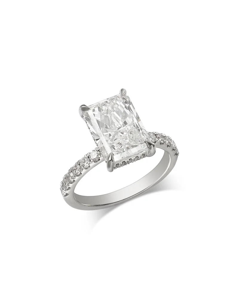 Luxe Collection Certified Lab Grown Diamond Radiant Engagement Ring in 14K White Gold, 4.5 tcw