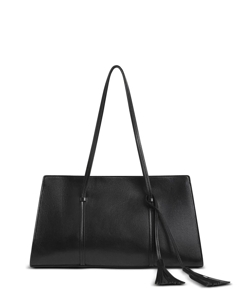 Elena Medium Leather Tote Bag
