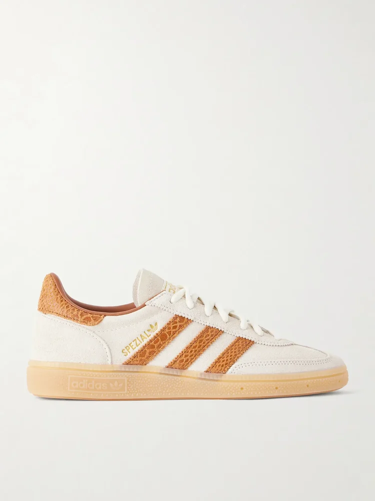Handball Spezial snake-effect leather and suede sneakers