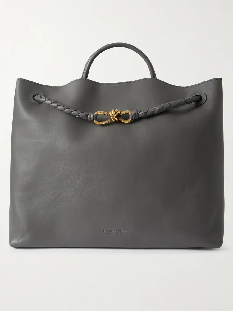 Andiamo large Intrecciato leather tote