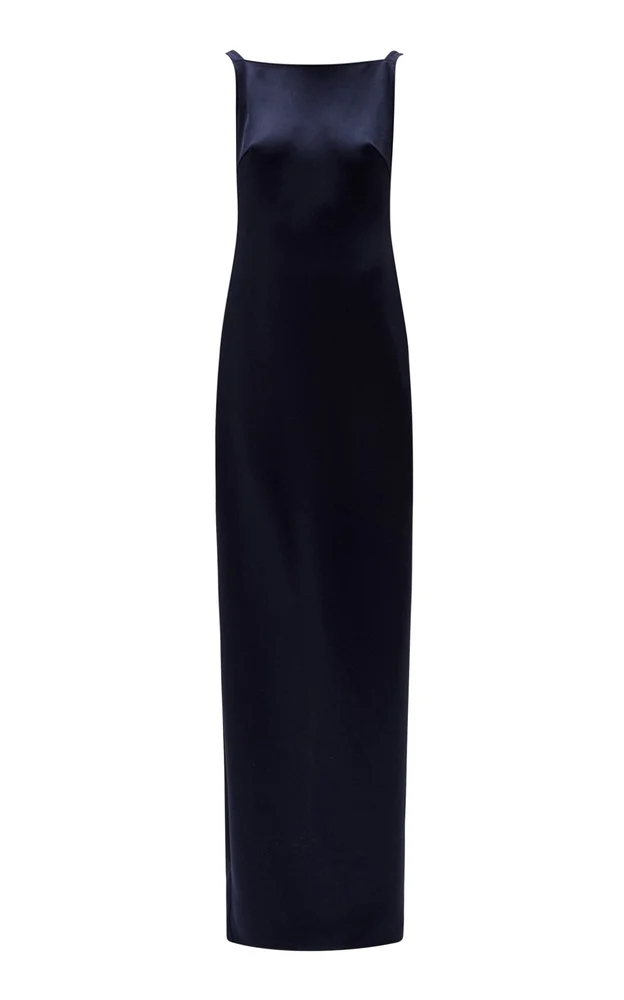 Satin Open Back Slip Gown