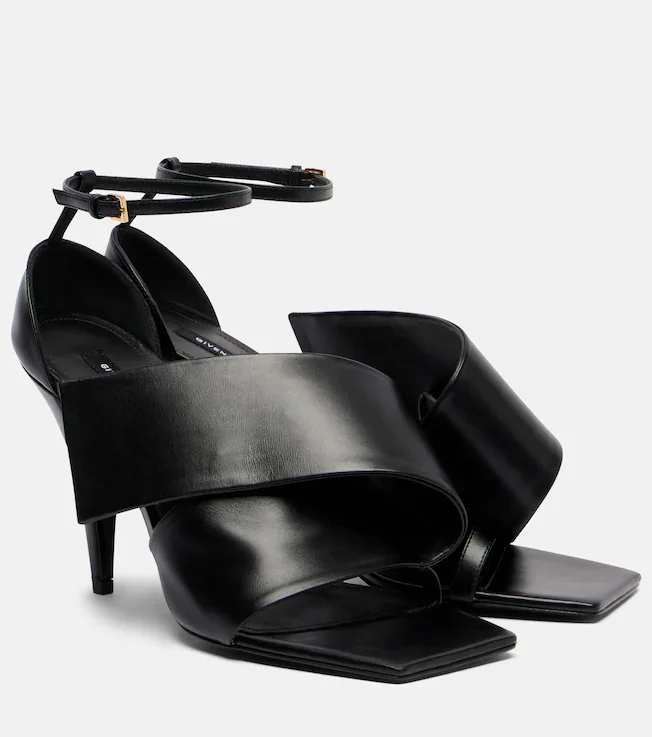 Sliced Square 95 leather sandals