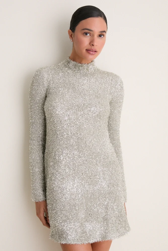 Satellite Silver Elsie Knit Mini Dress