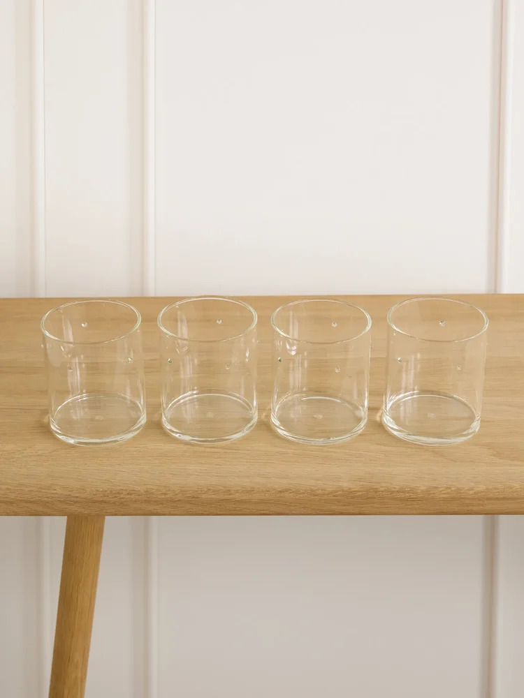 Torino Rocks set of four crystal-embellished glass tumblers