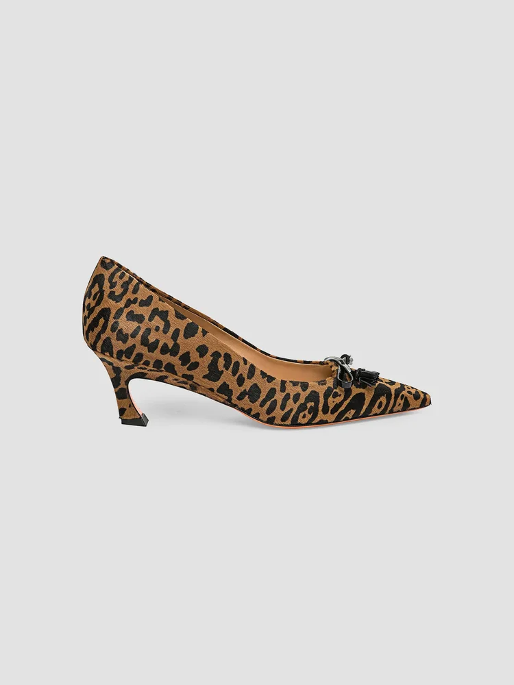 Adri 55MM Leopard-Print Calf Hair Pumps