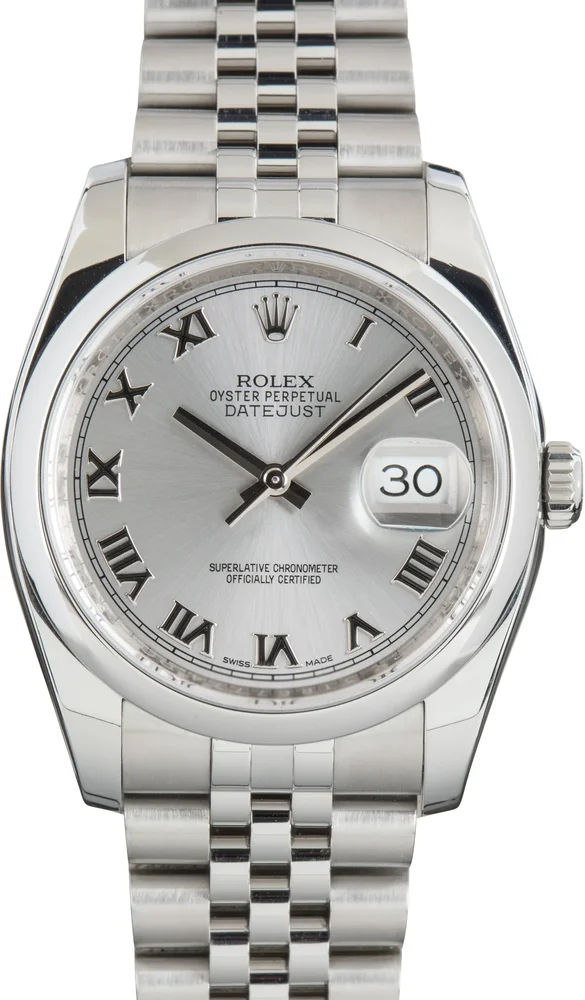 Pre-Owned Datejust 36 Ref 116200 Rhodium Dial