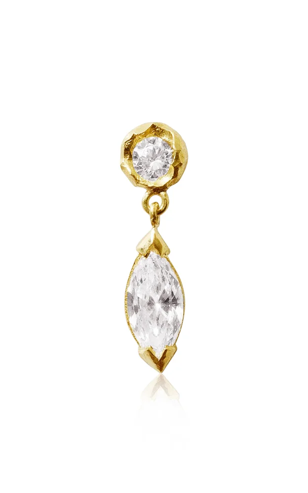 18k Yellow Gold Élise Marquise Single Earring