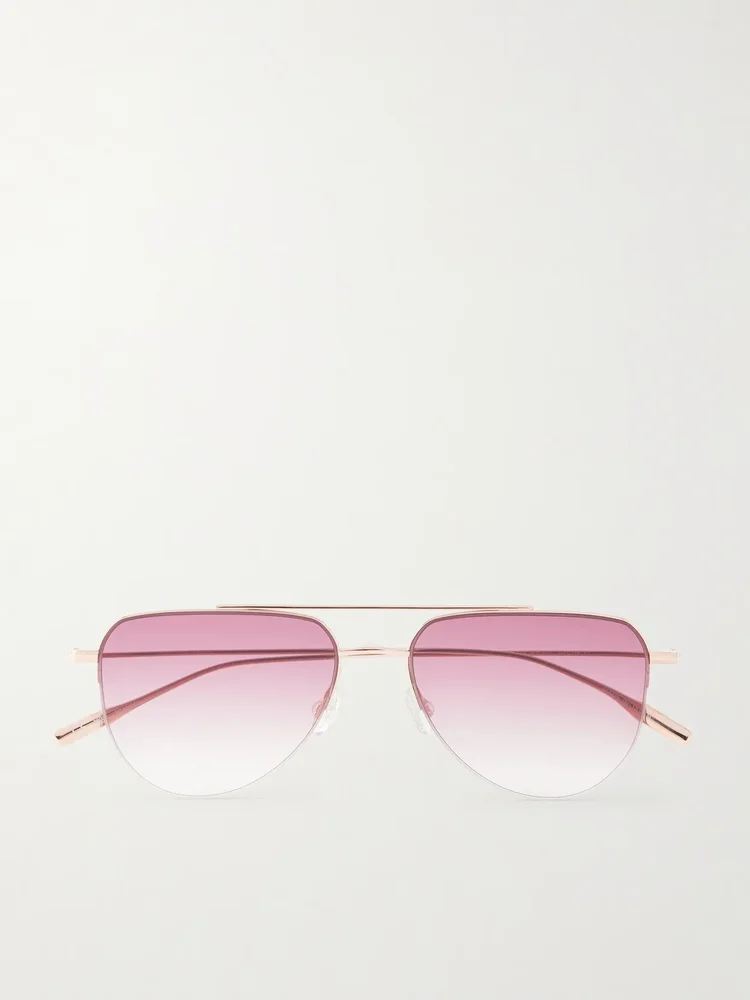 Mcnair aviator-style metal sunglasses