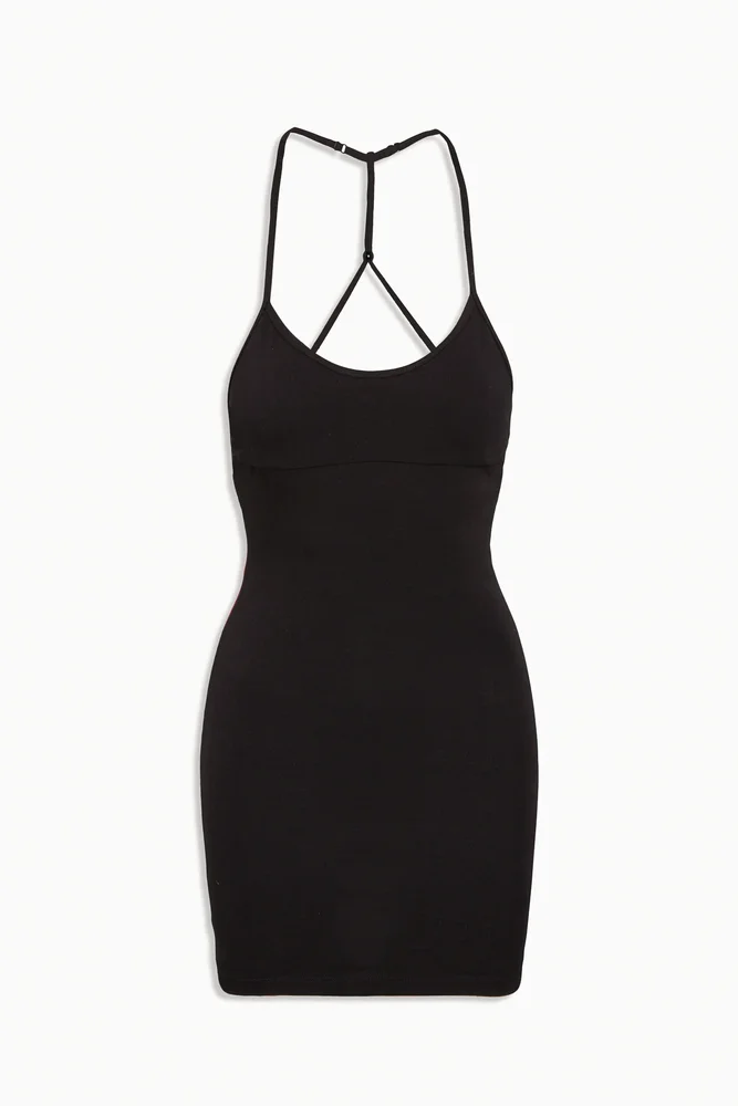 x JENNIE Carla Cotton Mini Dress - Black