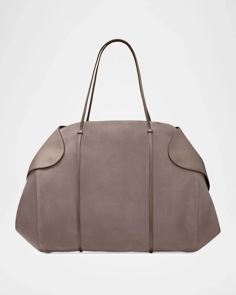 Berenices Suede & Leather Tote Bag