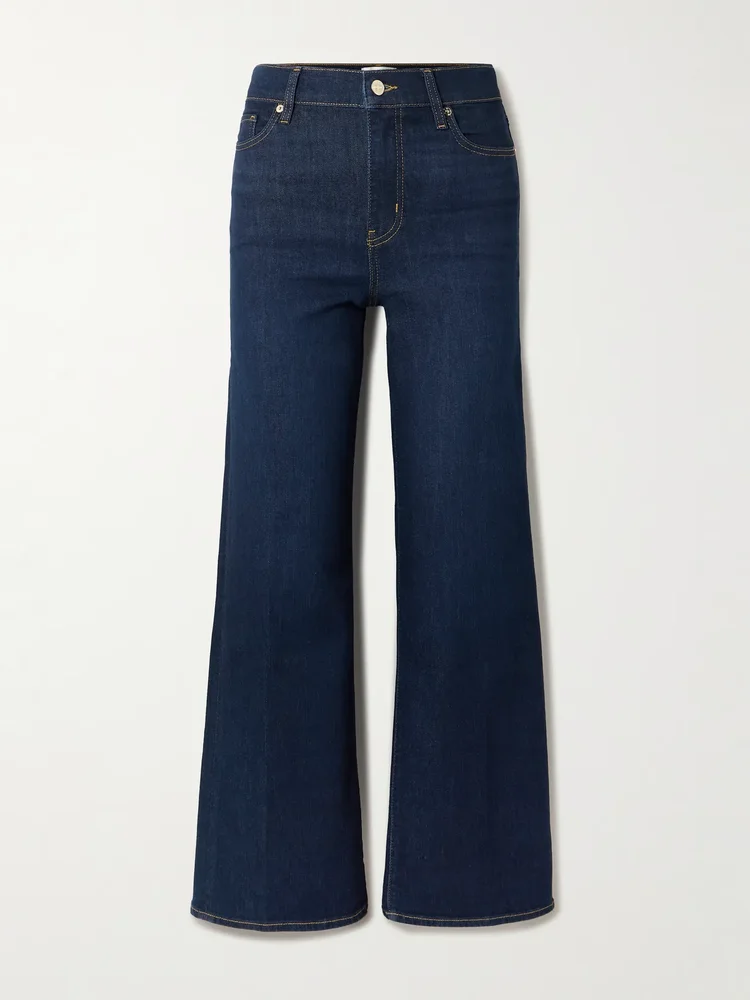 le slim palazzo high rise wide leg jeans
