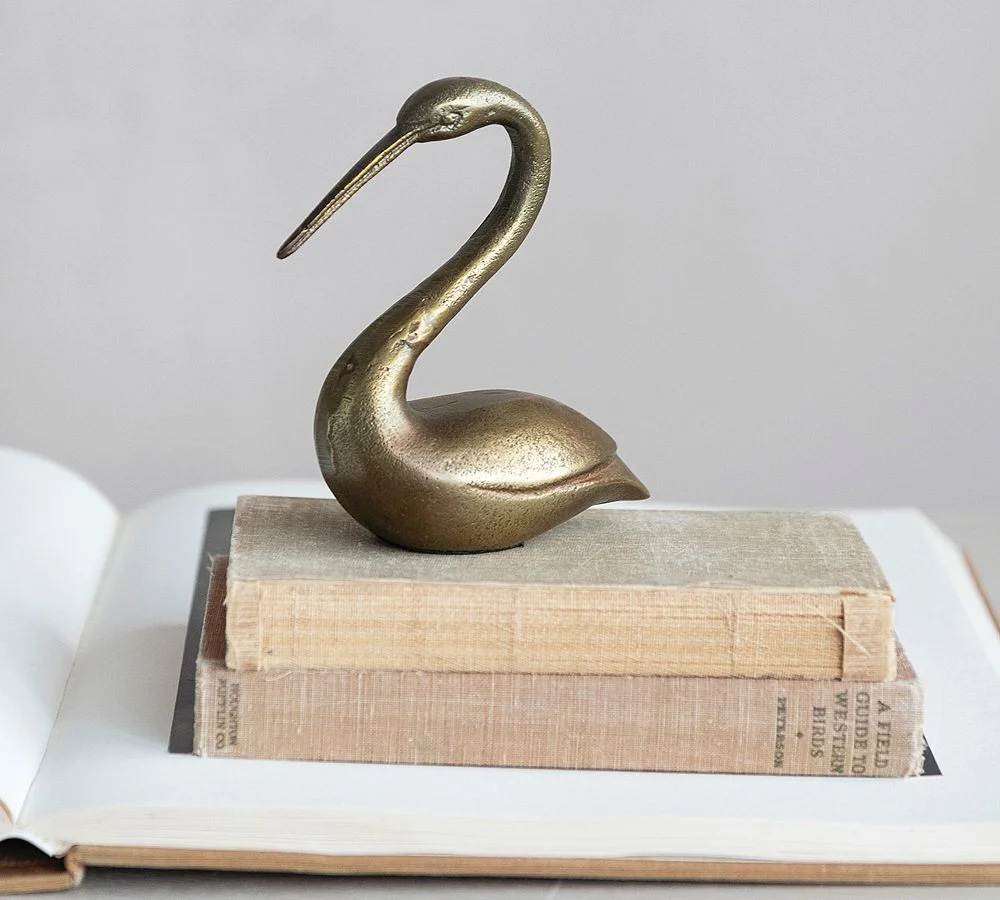 Antique Brass Bird Figurine