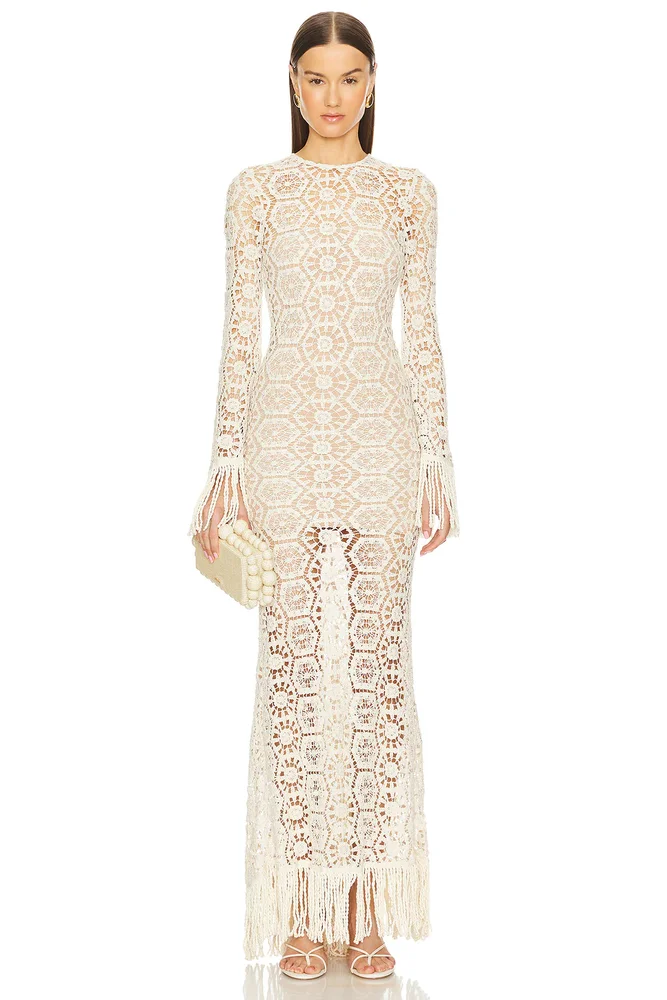Maia Fringe Gown