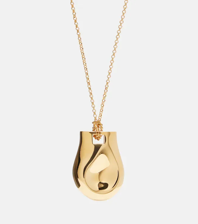 Keefe gold-plated pendant necklace