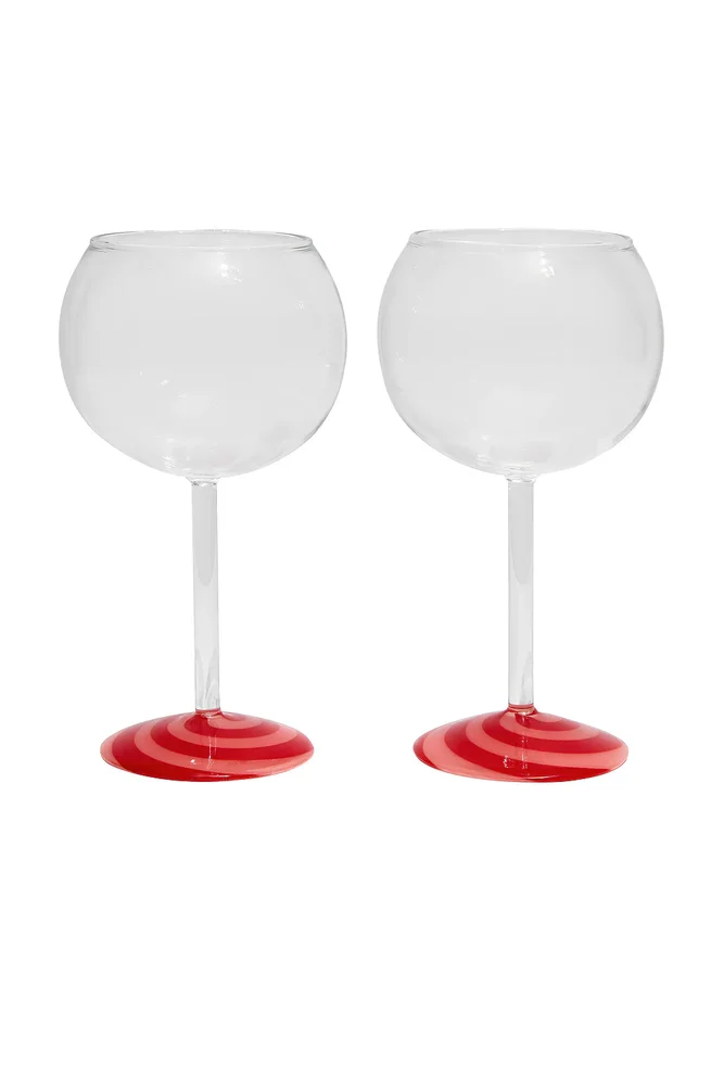 Swirl Wine Glasses Set Of 2