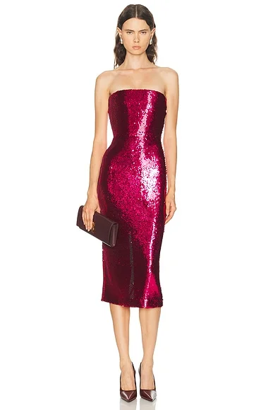 Strapless Sequin Dress
