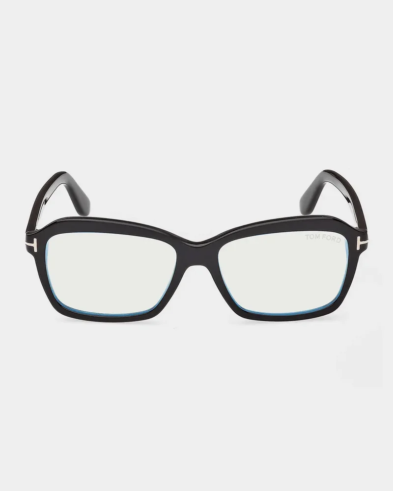 54MM Blue Block Rectangular Eyeglasses