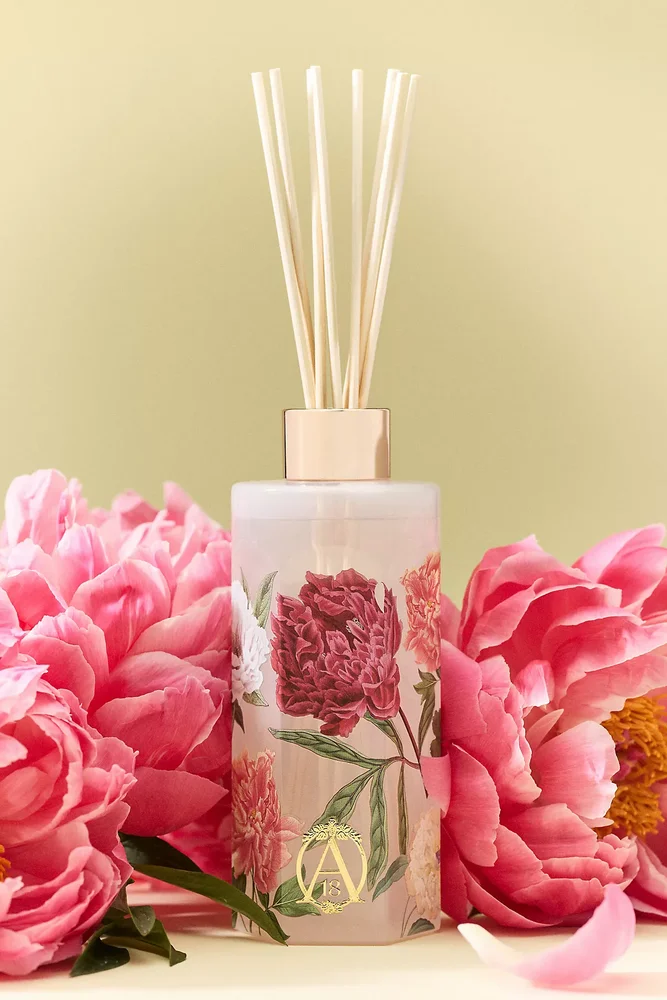 Floral Peony Blush Glass Reed Diffuser