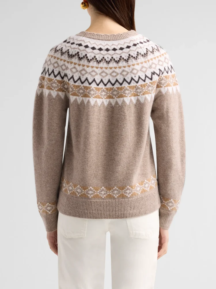 Fair-Isle-Inspired Cashmere Sweater