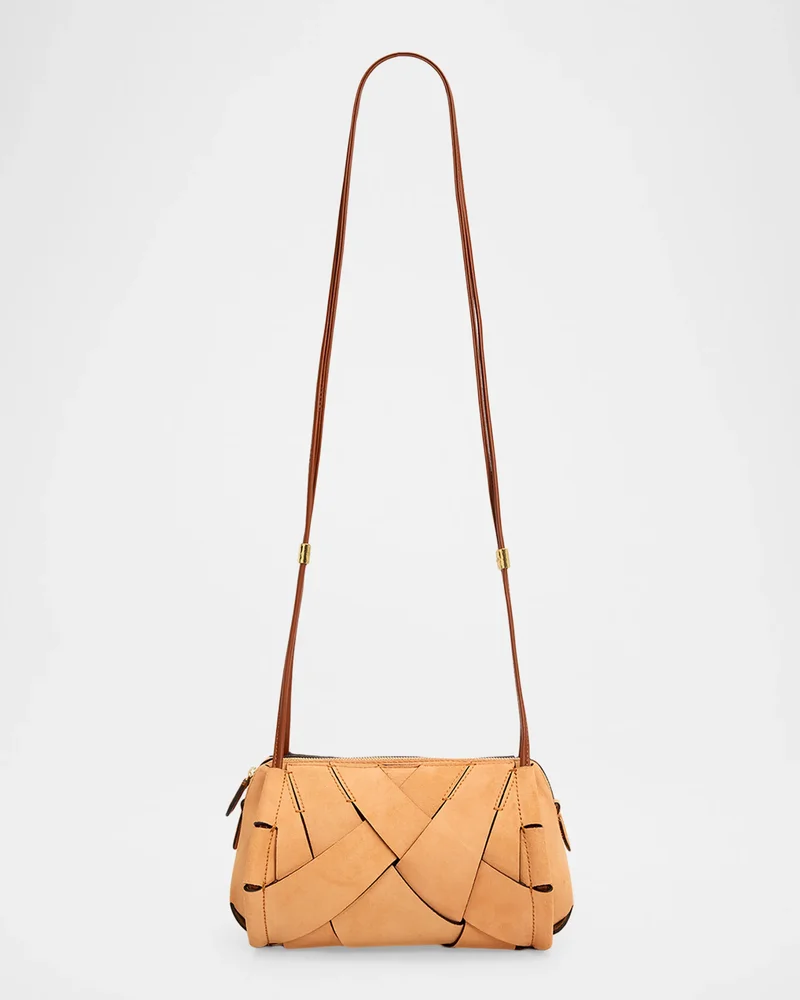 Charlotte Woven Suede Camera Bag