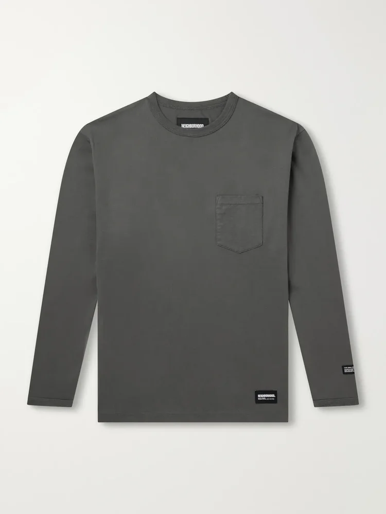 Logo-Appliquéd Cotton-Jersey T-Shirt