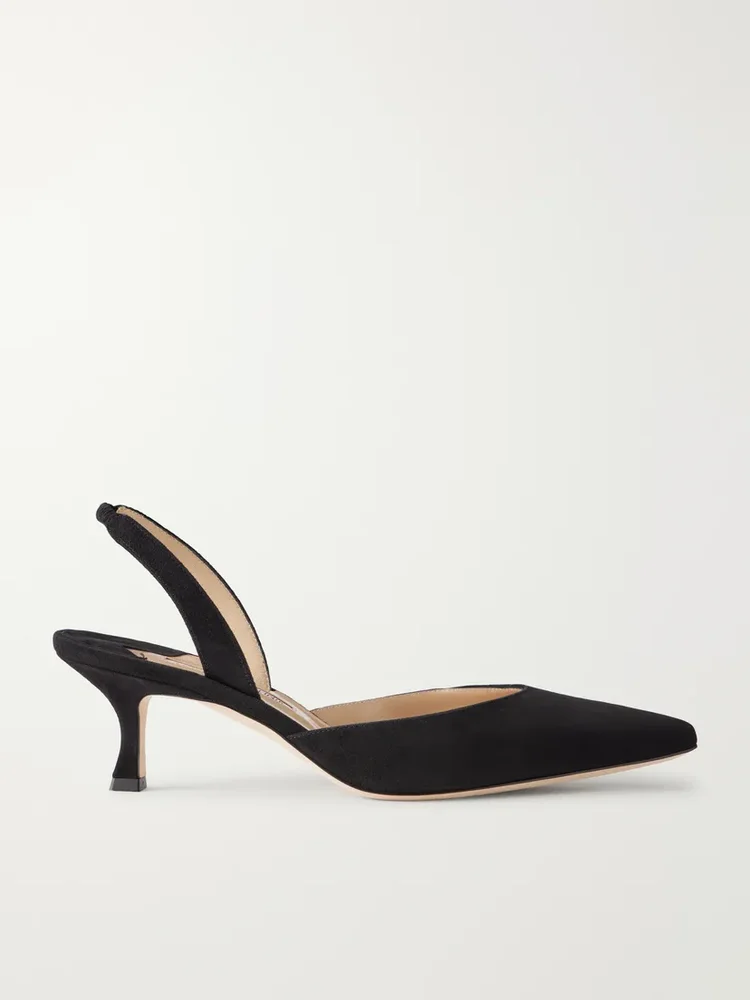 Carolyne 50 suede slingback pumps