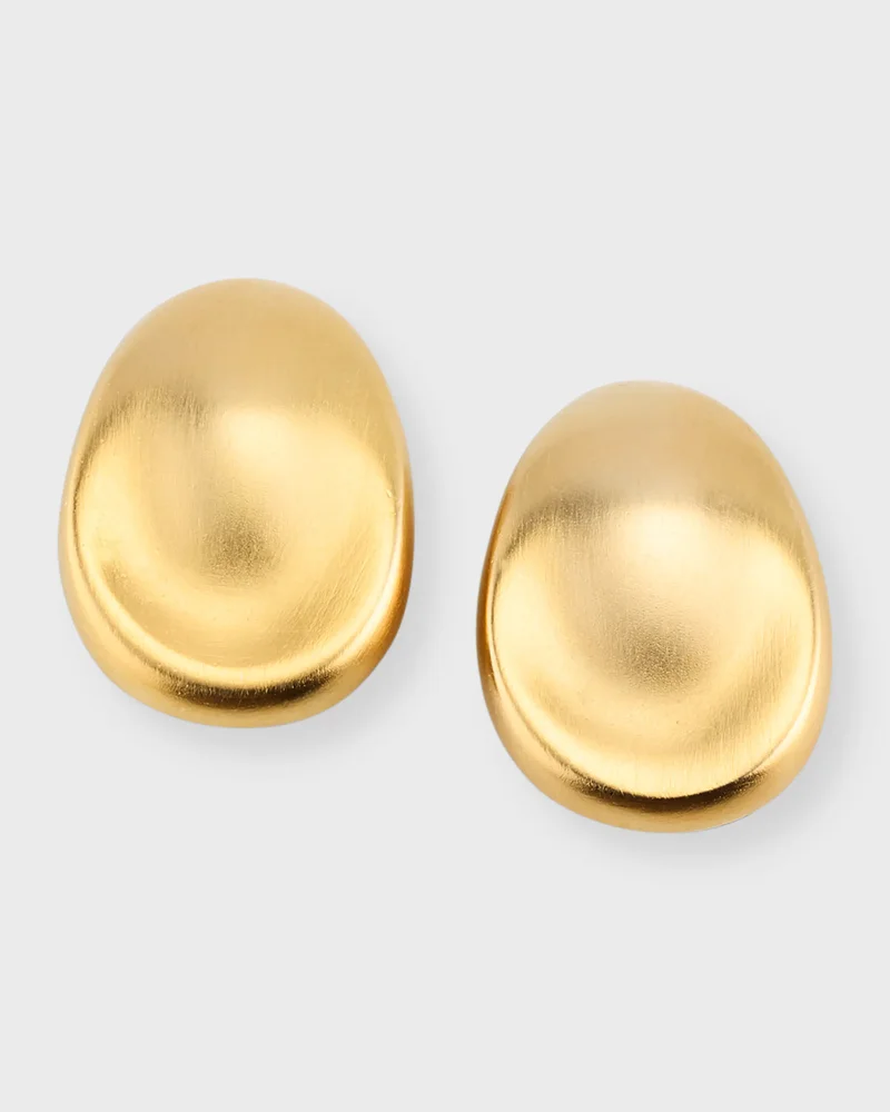 24K Gold Electroplate Clip-On Earrings