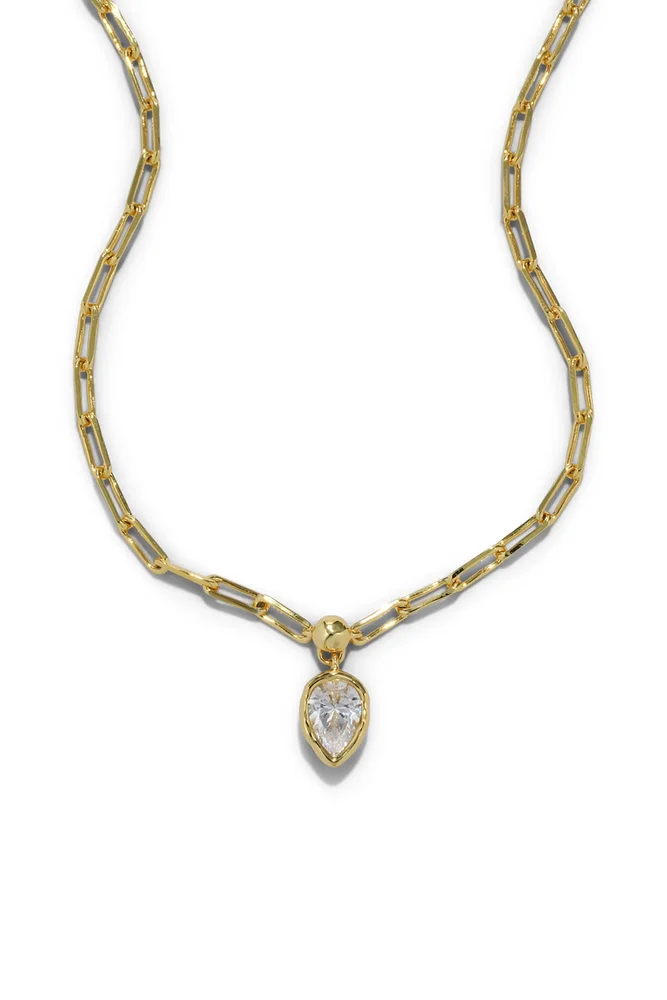 Asterales Petite Cubic Zirconia Pendant Necklace