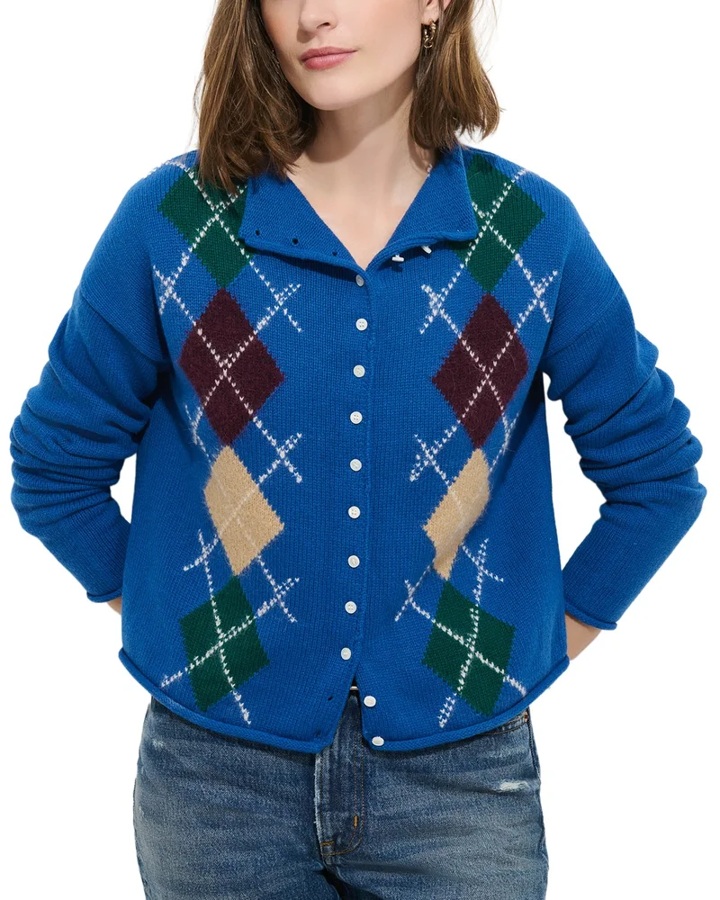 Taylor Argyle Cardigan Sweater