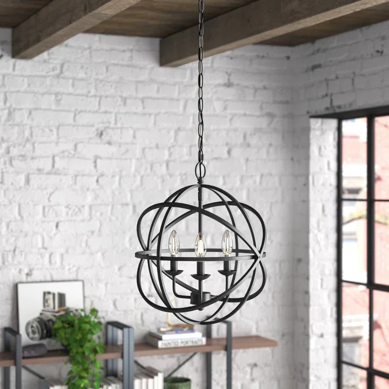 Birchberry 3-Light Spherical Indoor Chandelier