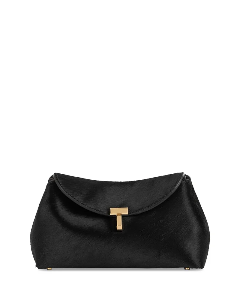 T Lock Mini Calf Hair Clutch