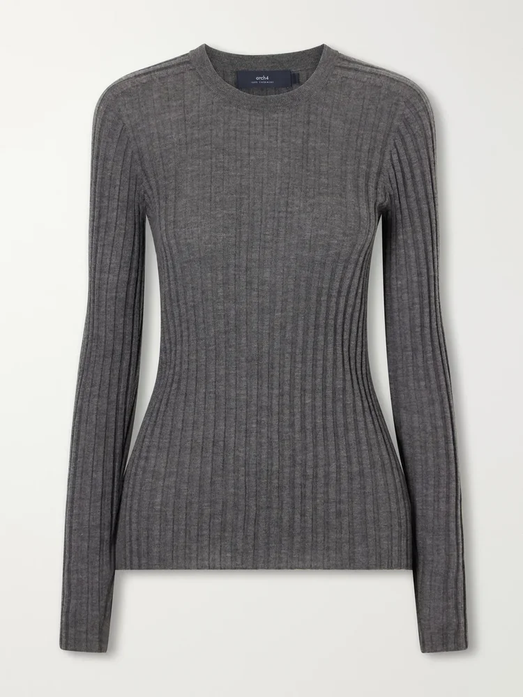 Ribbed cashmere sweater