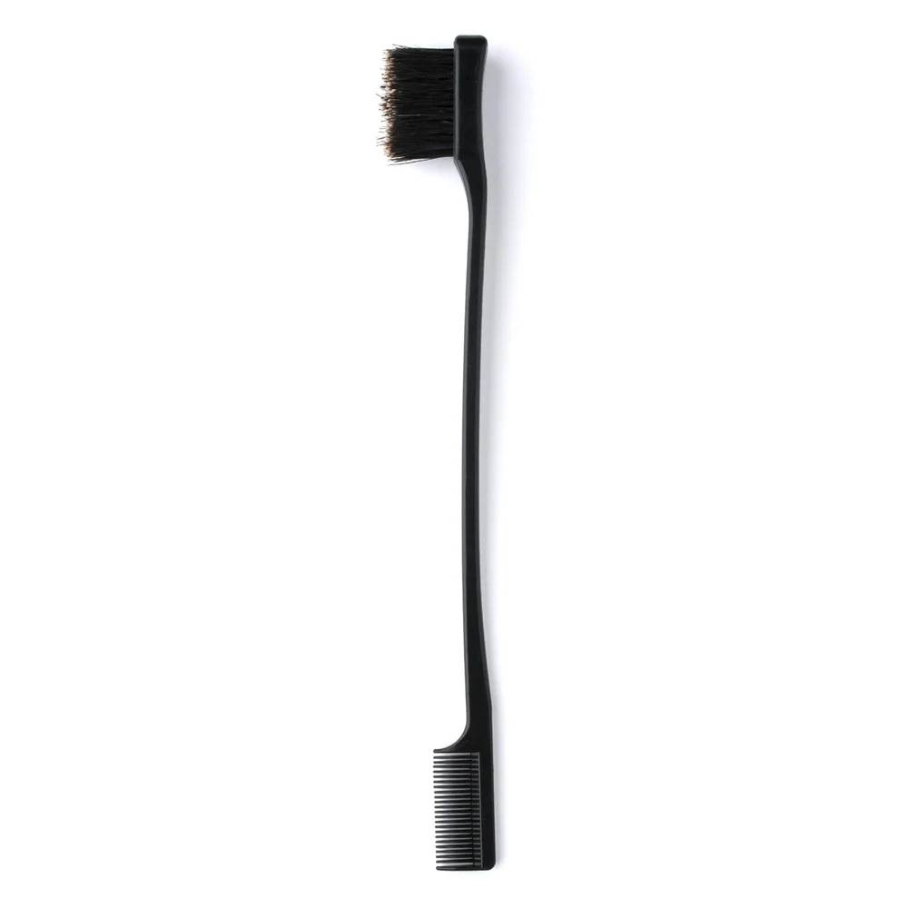 Double-Sided Edge Brush and Hair Brush - Black