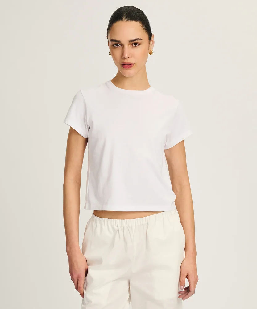 Lightweight Brushed Cotton Slim Tee