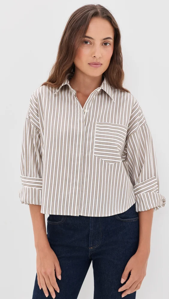 Marin Cropped Stripe Shirt